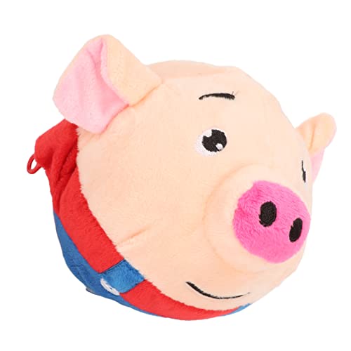 MRSTORY Interaktives Hüpfspielzeug für Hunde, Wiederaufladbar über USB, Waschbar, Schweinchen-Plüsch mit Sound für Welpen von MRSTORY