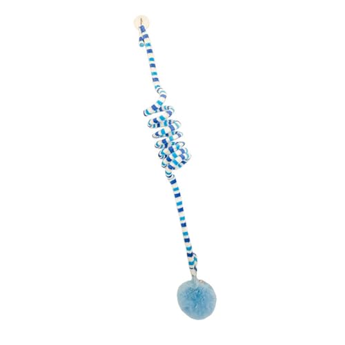 Katze Spielzeug Hängende Kugel Interaktive Weiche Tür Spaß Stimulierung Emotion Besitzer und Tier Interieur Plüsch PVC Polyester 6cm 70 180cm (Blau) von MRSTORY