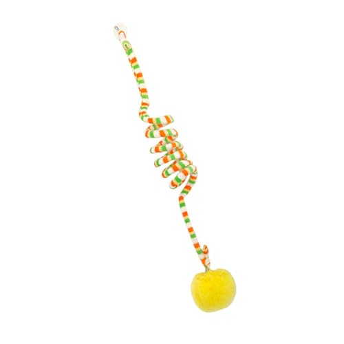 MRSTORY Katze Spielzeug Hängende Kugel Interaktive Weiche Tür Spaß Stimulierung Emotion Besitzer und Tier Interieur Plüsch PVC Polyester 6cm 70 180cm (Orange) von MRSTORY