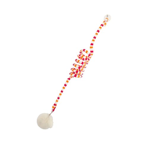 MRSTORY Katze Spielzeug Hängende Kugel Interaktive Weiche Tür Spaß Stimulierung Emotion Besitzer und Tier Interieur Plüsch PVC Polyester 6cm 70 180cm (Rot) von MRSTORY