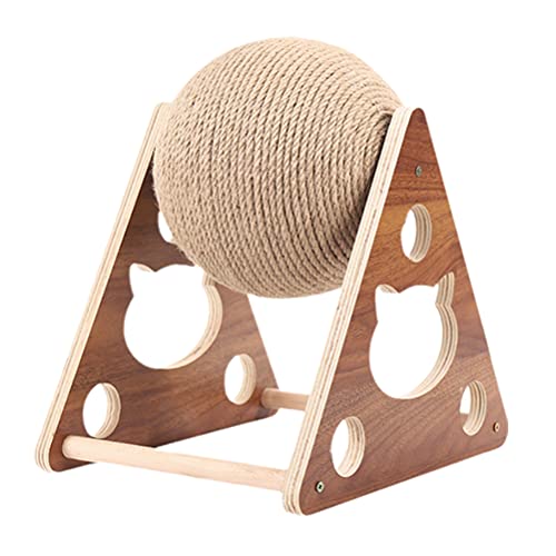 Katzenkletterrahmen Sisal Seilball Katzenspielzeugspielzeugholzregal (Triandglè Festholz) von MRSTORY