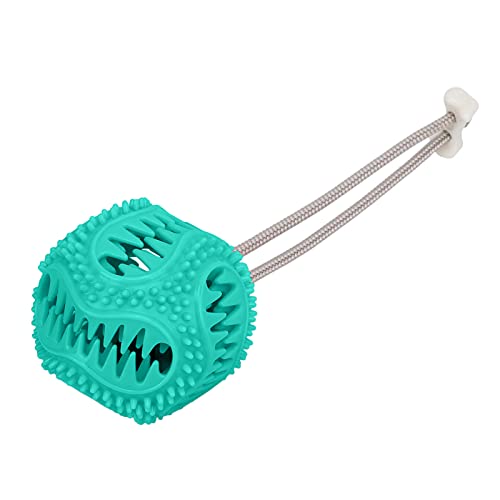 MRSTORY Robuster Kauball für Hunde, Spielzeug, Zahnreiniger, Multifunktionaler Ball mit Glöckchen und Baumwollseil für Kleine, Mittelgroße und Große Hunde und Katzen (Blauer See) von MRSTORY