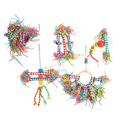 MRSTORY Spielzeug für Farbenfrohe Natürliche Vögel Bohrt Spielzeug für Papageien und Bambus und 5 -Stück -Wraps MRSTORY Spielzeug für Farbenfrohe Natürliche Vögel Bohrt Spielzeug für Papageien und Bambus und 5 -Stück -Wraps von MRSTORY