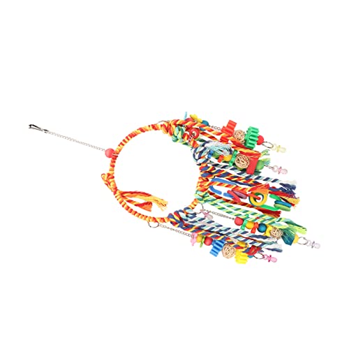 Spielzeug Schaukel Vogel Färbung Barsch Seil Knabbern Perquet Kette Kette Für Perruches Cacatoo Natürliche Materialien Größe von MRSTORY