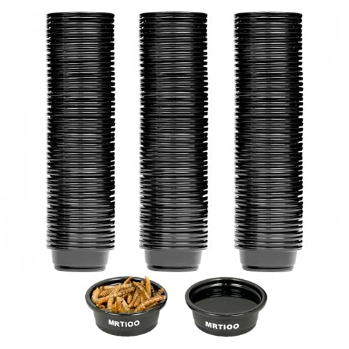 MRTIOO 100 Stück 14,2 g Haubengecko Futter- und Wasser-Fütterbecher, Reptilien-Futterschalen, für Eidechsen und andere kleine Haustiere, Schwarz, 100 Stück MRTIOO 100 Stück 14,2 g Haubengecko Futter- und Wasser-Fütterbecher, Reptilien-Futterschalen, für Eidechsen und andere kleine Haustiere, Schwarz, 100 Stück von MRTIOO