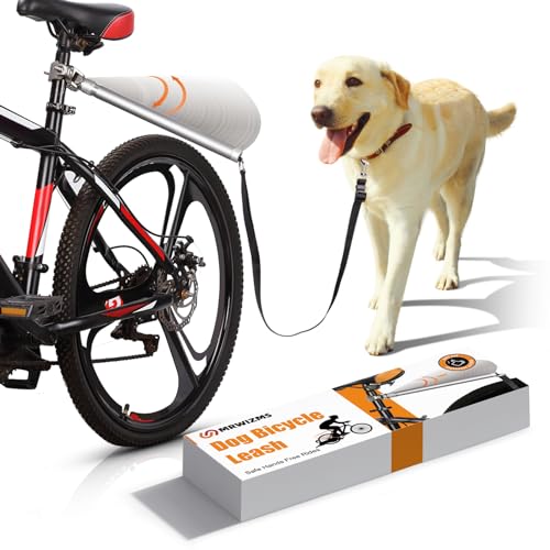 MRWiZMS Fahrradleine Hund- Hundeleine Fahrrad Kann Um 180°Gedreht Werden, Starke StoßDäMpfung | Verstellbar | Abnehmbar, Outdoor-ÜBung/Training Joggen/Radfahren, Sicherheits-Fahrrad Hundeleine von MRWiZMS