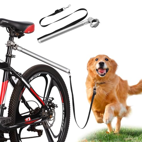 MRWiZMS Fahrradleine Hund- Hundeleine Fahrrad Kann Um 180°Gedreht Werden, Starke StoßDäMpfung | Verstellbar | Abnehmbar, Outdoor-ÜBung/Training Joggen/Radfahren, Sicherheits-Fahrrad Hundeleine von MRWiZMS