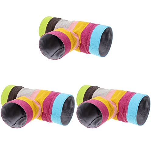 3pcs Little Cage Tent Rabbit Rat Tubes Hideaway Nest, Dwarf Color Way Toy Canvas for Xxcm, Bunny Cave Toy: Tunnel Rabbits Animal Chinchilla Cat Rats Tunnel Zubehör, von MRXFN