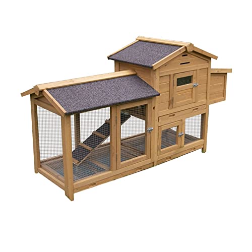 Vogelkäfig Kleintierkäfig Doppelschichtige Haustiervilla mit Tablett Super Space Laufkäfig Kaninchenkäfig Hühnerkäfig Frettchenkäfig ( Color : Natural ) von MRXFN