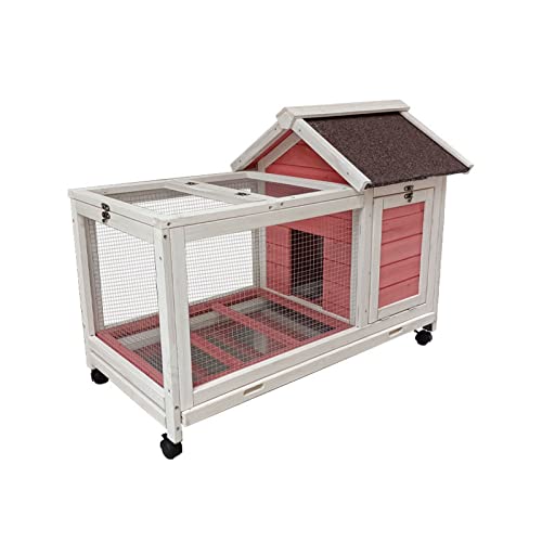 Vogelkäfig Kleintierkäfig Haushalt Super Space mit Tablett Kaninchenkäfig Kaninchennest Kaninchen Hühnerzuchtkäfig Kaninchenvilla Hühnerkäfig Frettchenkäfig ( Color : Pink ) von MRXFN