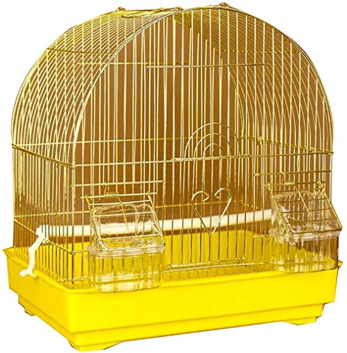 Vogelkäfig Stand Pet Bird Flight Cages Parrot Pet House Vogelkäfige for Sittiche Ziervogelkäfige, dekorative Papageienkäfige aus goldenem Eisen, Taubenperlen-Vogelkanarienkäfige ( Color : Gold c ) von MRXFN