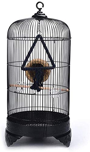 Vogelkäfig Stehen Sie Haustier-Vogel-Flugkäfige Papagei-Haustier-Haus-Vogelhäuschen Vogelkäfig im europäischen Stil Runder Metall-Vogelvilla-Zier-Vogelkäfig for den Außenbereich von MRXFN
