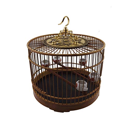 Vogelkäfig Vogelkäfig Ausgewähltes Material Vogelkäfig mit Haken Innen- und Außenvogelvilla im chinesischen Stil, Vintage-Vogelkäfig, Zuhause for Sittiche von MRXFN