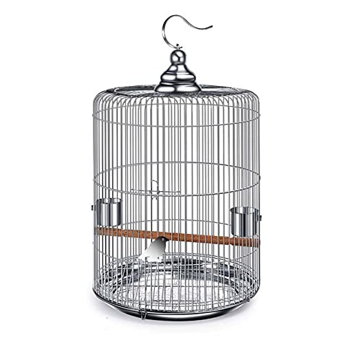 Vogelkäfig Vogelkäfig Edelstahl Vogelkäfig Großer hängender Papageienzuchtkäfig Metall Haustierzubehör for Lovebirds Finken Parrotlet Vogelkäfig ( Size : Model 32 ) von MRXFN