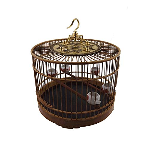 Vogelkäfig Vogelkäfig Innen- und Außenvogelkäfig Luxus-Vogelvilla im chinesischen Stil, Retro-Design, Durchmesser 29 cm, for Lovebirds, Finken, Papageienvogelkäfig von MRXFN