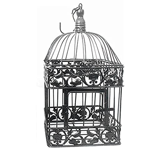 Vogelkäfig Vogelkäfig Mode Hochzeit Vogelkäfig Eisen Heimdekoration Quadratischer Vogelkäfig Benutzerdefinierter dekorativer Käfig Schwarz Weiß for Lovebirds Finken Parrotlet Vogelkäfig ( Color : Nero von MRXFN