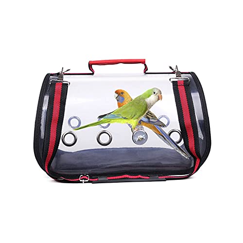 Vogelkäfig Vogelkäfig Vogelträger, transparent, atmungsaktiv und leicht und tragbar Haustiere Papageienvögel Reisekäfig for Lovebirds Finken Parrotlet Vogelkäfig ( Color : White , Size : L ) von MRXFN