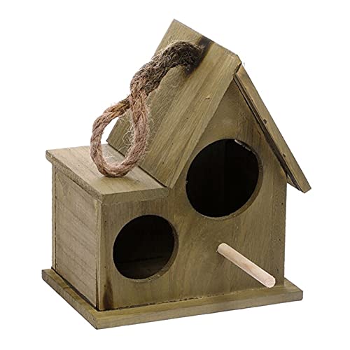 Vogelkäfig Vogelkäfig im Freien aus Holz Vogelhaus Nest warme Zuchtbox Garten Heimdekoration for Lovebirds Finken Parrotlet Vogelkäfig ( Color : Bronze , Size : S ) von MRXFN