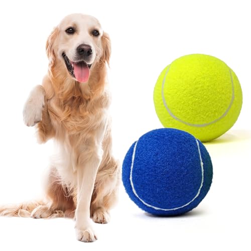 MRYCZ FYRHD Tennisball-Hundespielzeug, 2 Stück, riesig, 10,2 cm, langlebiger und sicherer Apportier-Tennisball für Hunde mit Netztasche, große Hunde-Tennisbälle, perfekt für interaktives Spielen im MRYCZ FYRHD Tennisball-Hundespielzeug, 2 Stück, riesig, 10,2 cm, langlebiger und sicherer Apportier-Tennisball für Hunde mit Netztasche, große Hunde-Tennisbälle, perfekt für interaktives Spielen im von MRYCZ FYRHD