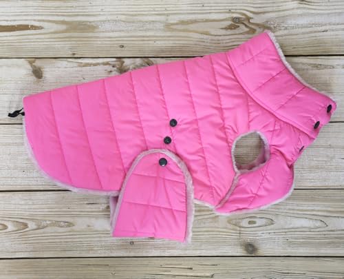 Hundemantel in Pink Rosa - Größe S für kleine Hunde - Hundejacke Hundeweste für kaltes Wetter mit weichem Fleecefutter MS-Trachten von MS-Trachten