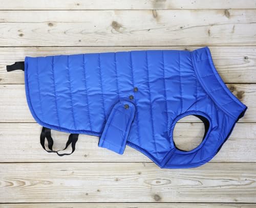 Hundemantel in Royal Blau - Größe L für mittelgroße Hunde - Hundejacke Hundeweste für kaltes Wetter mit weichem Fleecefutter im Stepp-Design MS-Trachten von MS-Trachten