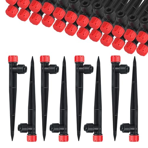 60 Stücke 360 Grad Einstellbare Bewässerung Sprinkler, 8-Loch Garten Bewässerung Tropfer mit Pfahl & Micro Drip Rohrhalter for 1/4zoll Schlauch, Bewässerungssets für Gewächshaus, Topfpflanzen, Rot 60 Stücke 360 Grad Einstellbare Bewässerung Sprinkler, 8-Loch Garten Bewässerung Tropfer mit Pfahl & Micro Drip Rohrhalter for 1/4zoll Schlauch, Bewässerungssets für Gewächshaus, Topfpflanzen, Rot von MSDADA