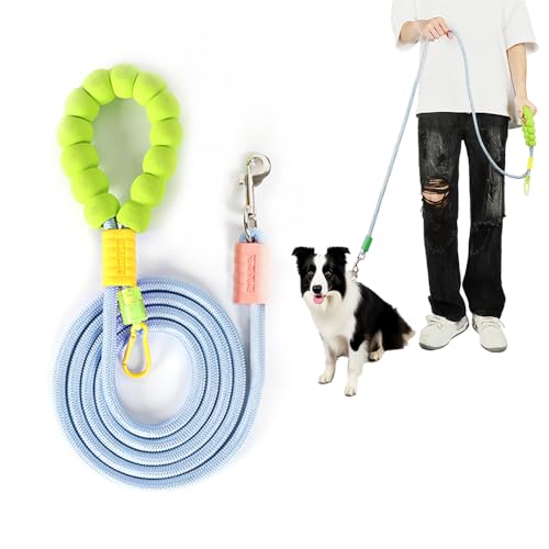 1,8 m × 1 cm starke Hundeleine, verstellbare Trainingsleine mit weich gepolstertem Griff und Clip, geeignet für mittelgroße Haustiere, starke Seilleine für Spaziergänge, Joggen von MSLSOZ