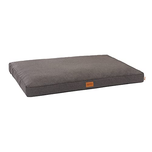 MSS e.K. Hundebett Home Mattress 100 x 75 cm L in Braun Hundekorb mit abnehmbaren Velours-Bezug und weicher Polsterung waschbares Hundekissen 100 x 75 x 10 cm Hundematte Hundesofa Welpenbett von MSS e.K.