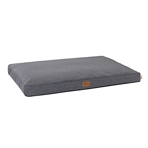 MSS e.K. Hundebett Home Mattress 125 x 90 cm XL in Anthrazit Hundekorb mit abnehmbaren Velours-Bezug und weicher Polsterung waschbares Hundekissen 125 x 90 x 10 cm Hundematte Hundesofa Welpenbett von MSS e.K.