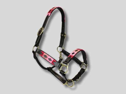 MTB Equestrian Lederhalfter Soft Polo - Echtes Leder - Halfter - Verstellbare Schnallen - Weiche Polsterung - Sicher - Robust - Pferd - Reitsport - Tierfreundlich (Cob) von MTB Equestrian