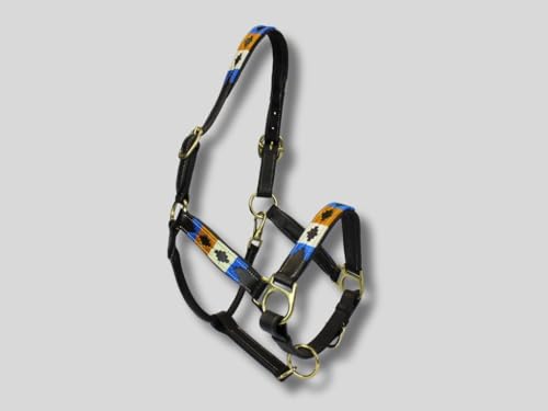 MTB Equestrian Lederhalfter Soft Polo - Echtes Leder - Halfter - Verstellbare Schnallen - Weiche Polsterung - Sicher - Robust - Pferd - Reitsport - Tierfreundlich (Cob) von MTB Equestrian