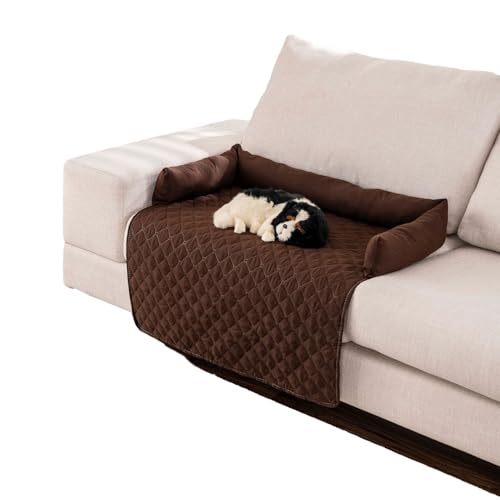 MTNBHH Kühlende Hundebettmatte, seidiger Samt, Abnehmbarer, waschbarer Bezug, Wärmelinderung, Schutz for Haustiermöbel, Sofa-Couch-Matte, tragbar(Brown,75cm*120cm/29.52 * 47.24IN) von MTNBHH