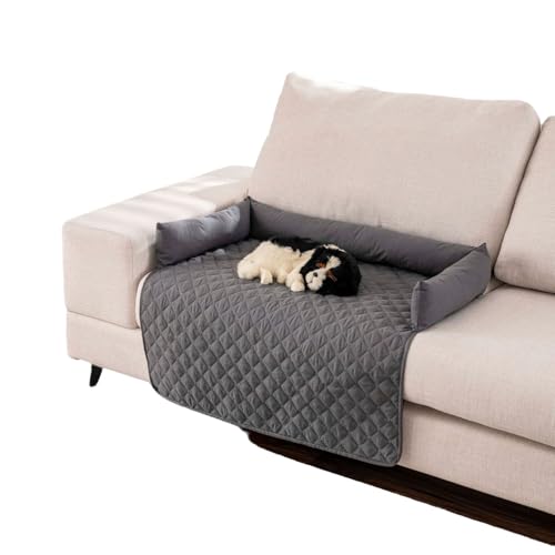 MTNBHH Kühlende Hundebettmatte, seidiger Samt, Abnehmbarer, waschbarer Bezug, Wärmelinderung, Schutz for Haustiermöbel, Sofa-Couch-Matte, tragbar(Dark Gray,75cm*75cm/29.52 * 29.52IN) von MTNBHH