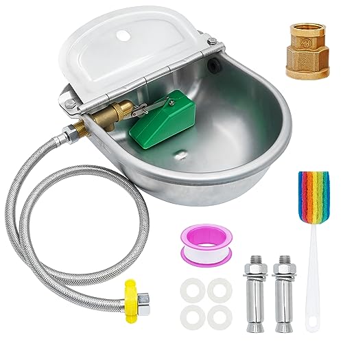 MUALROUS Automatische Viehtränke Hund Wassernapf Spender Edelstahl Auto Outdoor Hund Wassernapf Selbstfüllung für Rinder Kuh Hund Pferd Esel Huhn Haustiere Ziege MUALROUS Automatische Viehtränke Hund Wassernapf Spender Edelstahl Auto Outdoor Hund Wassernapf Selbstfüllung für Rinder Kuh Hund Pferd Esel Huhn Haustiere Ziege von MUALROUS