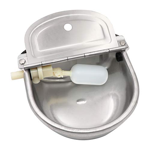 MUALROUS Tränkebecken für Rinder Automatische Waterer Bowl Edelstahl Rindertränke Wassertränke Pferd Rinder Ziegen Schafe Schwein Hund Float Valve Bauernhof Liefert von MUALROUS