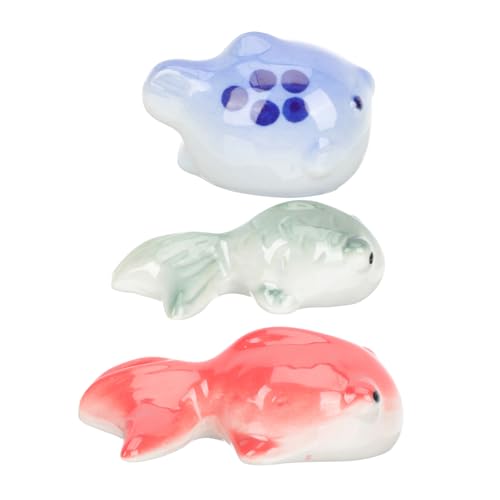 MUCKLILY 1 Satz Keramik Fisch Ornamente Fisch Aquarium Urlaub Fisch Tank Goldfisch Ornament Aquarium Dekoration Goldfisch Fisch Tank Ornamente Schwimmende Aquarium 3 Stück von MUCKLILY