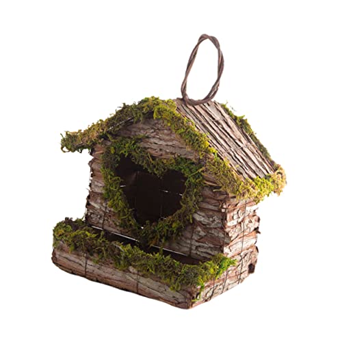 MUCKLILY 1 Stück Handgemachtes Vogelhaus aus Rinde und Moos Hängend für Garten Dekoration Vielseitig Blumenkorb Kreative Attraktion zum Verschenken MUCKLILY 1 Stück Handgemachtes Vogelhaus aus Rinde und Moos Hängend für Garten Dekoration Vielseitig Blumenkorb Kreative Attraktion zum Verschenken von MUCKLILY