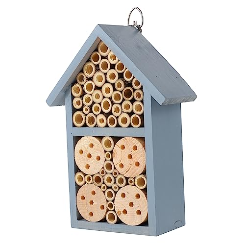 MUCKLILY Insektenhotel Bienenhaus Im Außenbereich Dekorative Bienenunterkunft Für Garten Mit Wrought Iron Haken Gemütliches Zuhause Für Wildbienen Und Schmetterlinge MUCKLILY Insektenhotel Bienenhaus Im Außenbereich Dekorative Bienenunterkunft Für Garten Mit Wrought Iron Haken Gemütliches Zuhause Für Wildbienen Und Schmetterlinge von MUCKLILY