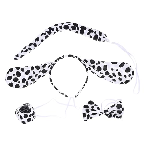 MUCKLILY 1Satz Tierpelzkostümzubehör Teiliges Welpen Stirnband mit Gefälschter und Fliege für Halloween Karneval und Cosplay Partys Leicht und Komfortabel von MUCKLILY