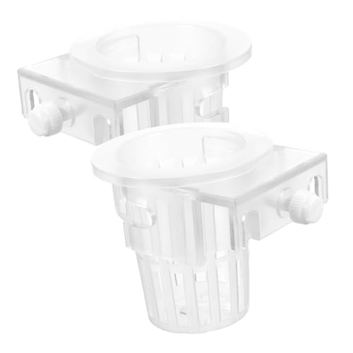 MUCKLILY 2 Stück Hydroponische Pflanzkörbe für Aquarien Anpassbare Wasserpflanzen Hängekörbe für Robuste Langlebige Netztöpfe für Gemüse und Blumen Aquarien und Teichlandschaften von MUCKLILY