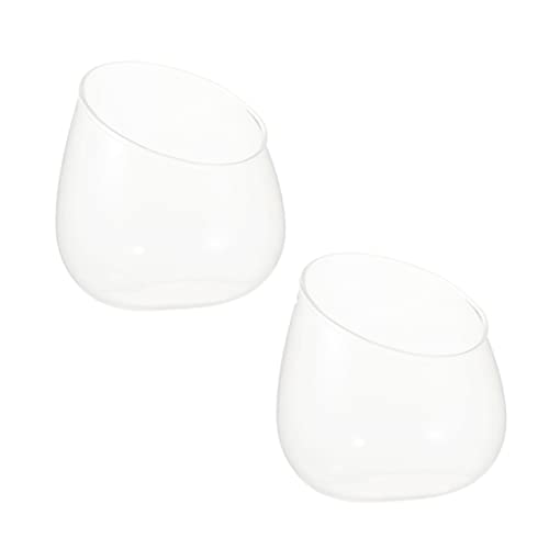 MUCKLILY 2Stücke Schräg Geschnittene Glasvase Multifunktionale Pflanzgefäße Für Sukkulenten Blumen Und Dekoration Süßigkeitenglas Obstteller Oder Terrarium MUCKLILY 2Stücke Schräg Geschnittene Glasvase Multifunktionale Pflanzgefäße Für Sukkulenten Blumen Und Dekoration Süßigkeitenglas Obstteller Oder Terrarium von MUCKLILY