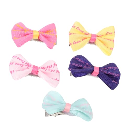 MUELODSIC 10 Stück Teiliges Bunte Haarnadeln für Hunde Dekorative Pet Hairpins mit Schleifenmuster Sichere Glatte Oberfläche Langlebige Clips für Kleine und Mittlere Hunde Modischer von MUELODSIC