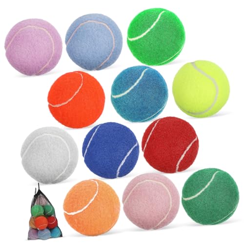MUELODSIC 12 Stück Teiliges Hundespielzeug Tennisbälle mit Tragetasche Kleine Bunte Welpen Trainingsbälle aus Robustem Apportieren und Kauen Praktisch für Unterwegs und Spielerisches MUELODSIC 12 Stück Teiliges Hundespielzeug Tennisbälle mit Tragetasche Kleine Bunte Welpen Trainingsbälle aus Robustem Apportieren und Kauen Praktisch für Unterwegs und Spielerisches von MUELODSIC