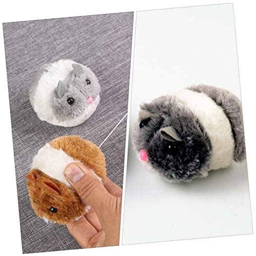 MUELODSIC 2 Stück Interaktives Katzenspielzeug Plüschmaus mit Quietscher und Vibrationsfunktion Leichtes Kreatives Pulling Mouse Toy zur Beschäftigung und Bewegung für Katzen und Kätzchen von MUELODSIC