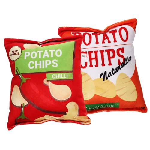 MUELODSIC 2 Stück Interaktives Kauspielzeug für Welpen Robuste Weiche Quietschspielzeuge in Kartoffelchips Tüten Form Zahnreinigend für Kleine Hunde Beschäftigen MUELODSIC 2 Stück Interaktives Kauspielzeug für Welpen Robuste Weiche Quietschspielzeuge in Kartoffelchips Tüten Form Zahnreinigend für Kleine Hunde Beschäftigen von MUELODSIC
