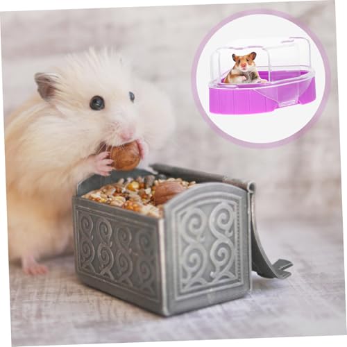 MUELODSIC 2 Stück Kleintier Badehaus für Hamster und Mäuse Langlebiges Badezimmer mit Schaufel Bunte Kompakte Sauna Toilette für Kleine Haustiere Einfach zu Reinigen und Zufällige Farbe von MUELODSIC