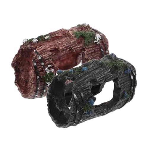 MUELODSIC 2 Stück Resin Aquarium Höhlen Ornament Realistisch Gebrochenes Fassähnliches Dekoelement Sicheres Versteck für Betta und Kleine Fische Langlebig Rustikaler Charme Geeignet für MUELODSIC 2 Stück Resin Aquarium Höhlen Ornament Realistisch Gebrochenes Fassähnliches Dekoelement Sicheres Versteck für Betta und Kleine Fische Langlebig Rustikaler Charme Geeignet für von MUELODSIC