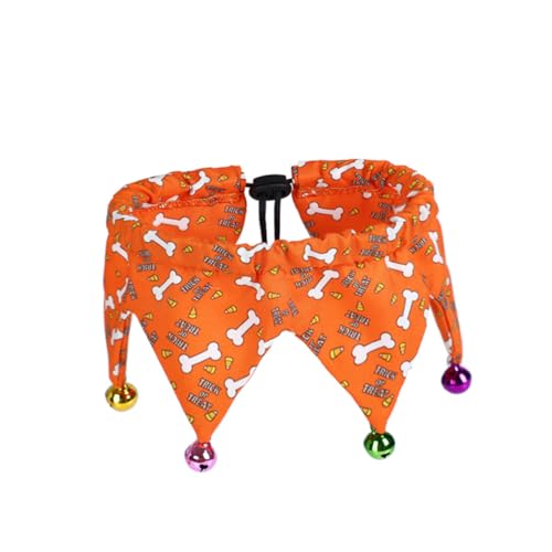 MUELODSIC 2 Stück Teiliges Halloween Haustier mit Glocken Verstellbares Polyester für Hunde und Leichtes Atmungsaktives Welpenhalsband Passend für Halsumfang Dekoratives Haustierzubehör MUELODSIC 2 Stück Teiliges Halloween Haustier mit Glocken Verstellbares Polyester für Hunde und Leichtes Atmungsaktives Welpenhalsband Passend für Halsumfang Dekoratives Haustierzubehör von MUELODSIC