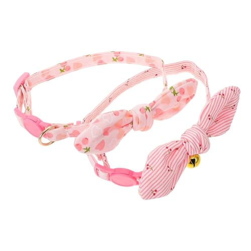 MUELODSIC 2 Stück Teiliges Verstellbares Hundehalsband mit Glocke Dekoratives Haustierhalsband für Kleine Hunde und Katzen Langlebiges Stoffmaterial Einfach zu Reinigen für Fotoshootings und MUELODSIC 2 Stück Teiliges Verstellbares Hundehalsband mit Glocke Dekoratives Haustierhalsband für Kleine Hunde und Katzen Langlebiges Stoffmaterial Einfach zu Reinigen für Fotoshootings und von MUELODSIC