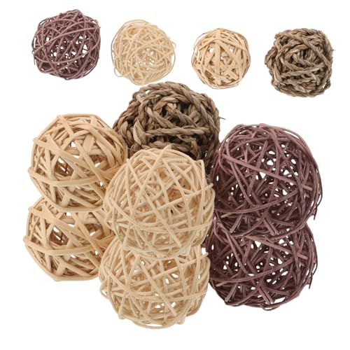 MUELODSIC 20 Stück Beißspielzeug Für Haustiere Hasenspielzeug Für Kaninchen Hamsterstöcke Kauspielzeug Aus Rattan Haustierkau -spielzeugkollektion Kaukugeln Aus Rattan Hasenkauspielzeug Gras von MUELODSIC